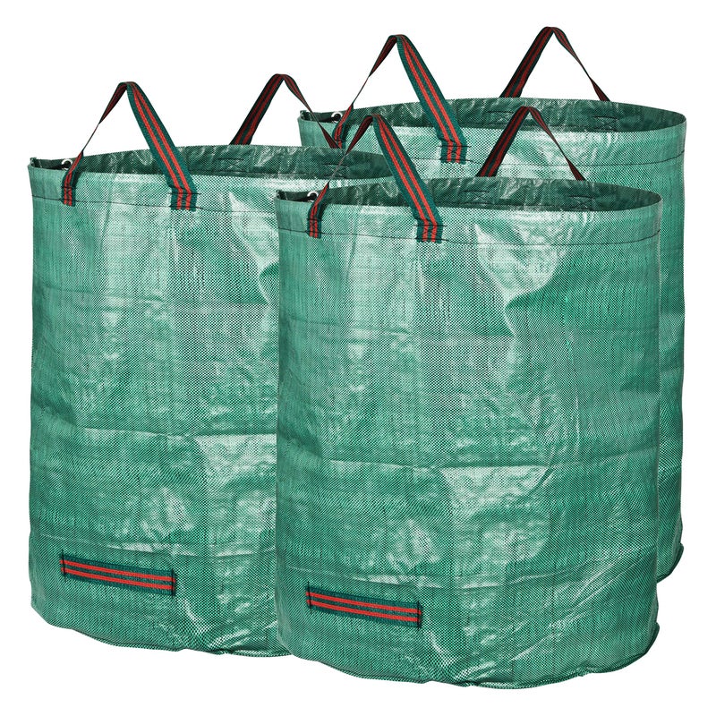 GardenMate حقائب نفايات الحدائق القابلة لإعادة الاستخدام من جاردن ميت 3 عبوات سعة 72 جالون (H30، D26 بوصة) - حقائب نفايات الفناء - Image 1